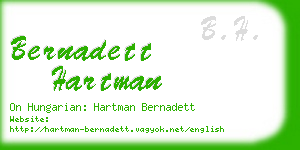 bernadett hartman business card